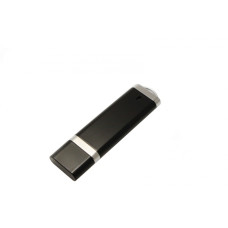 USB flash в пластиковом корпусе черного цвета на 4 Гб
