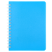  
Бизнес-тетради, блокноты: /Книжка записн. на пруж. "BRIGHT" А6, 60л.,кл., пластик.обл., голубой