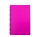  
Бизнес-тетради, блокноты: /Книжка записн. на пруж. "BRIGHT" А5, 60л.,кл., пластик.обл., розовый